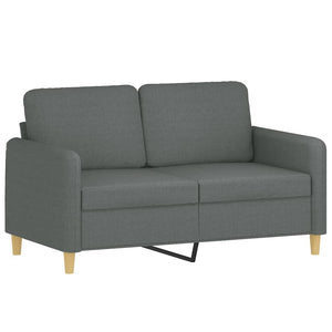 Ensemble de canapés 4 pcs coussins gris foncé tissu
