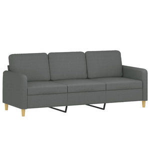 Ensemble de canapés 4 pcs coussins gris foncé tissu