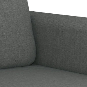 Ensemble de canapés 4 pcs coussins gris foncé tissu