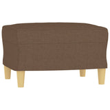 Ensemble de canapés 4 pcs avec coussins marron tissu