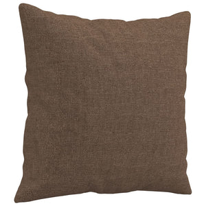 Ensemble de canapés 4 pcs avec coussins marron tissu