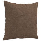 Ensemble de canapés 4 pcs avec coussins marron tissu
