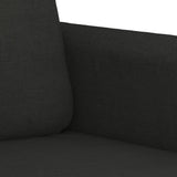 Ensemble de canapés 4 pcs avec coussins noir tissu