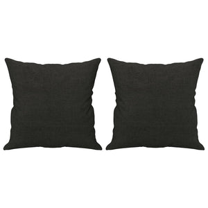 Ensemble de canapés 4 pcs avec coussins noir tissu