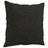 Ensemble de canapés 4 pcs avec coussins noir tissu