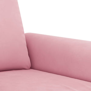 Ensemble de canapés 3 pcs avec coussins Rose Velours