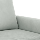 Ensemble de canapés 4 pcs avec coussins Gris clair Velours
