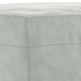 Ensemble de canapés 4 pcs avec coussins Gris clair Velours