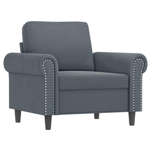 Ensemble de canapés 4 pcs avec coussins Gris foncé Velours