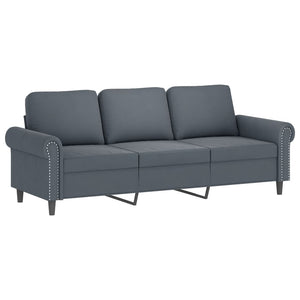 Ensemble de canapés 4 pcs avec coussins Gris foncé Velours