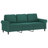 Ensemble de canapés 4 pcs avec coussins Vert foncé Velours