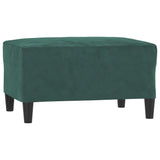 Ensemble de canapés 4 pcs avec coussins Vert foncé Velours