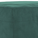 Ensemble de canapés 4 pcs avec coussins Vert foncé Velours