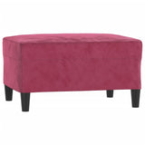 Ensemble de canapés 4 pcs avec coussins Rouge bordeaux Velours
