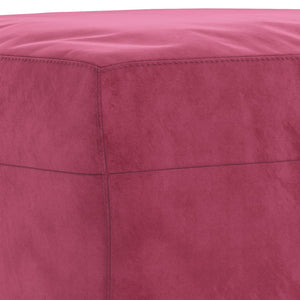 Ensemble de canapés 4 pcs avec coussins Rouge bordeaux Velours
