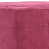 Ensemble de canapés 4 pcs avec coussins Rouge bordeaux Velours
