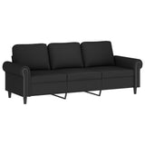 Ensemble de canapés 4 pcs avec coussins Noir Velours