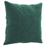 Ensemble de canapés 3 pcs avec coussins vert foncé velours