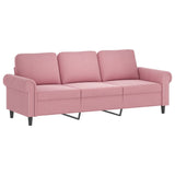 Ensemble de canapés 3 pcs avec coussins rose velours
