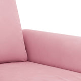 Ensemble de canapés 3 pcs avec coussins rose velours