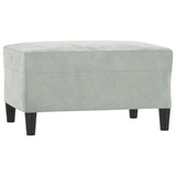 Ensemble de canapés 4 pcs avec coussins gris clair velours