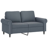 Ensemble de canapés 4 pcs avec coussins gris foncé velours