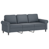 Ensemble de canapés 4 pcs avec coussins gris foncé velours