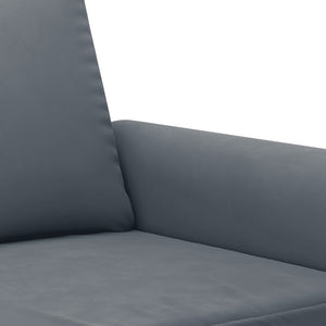 Ensemble de canapés 4 pcs avec coussins gris foncé velours