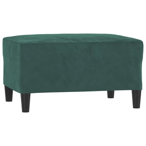 Ensemble de canapés 4 pcs avec coussins vert foncé velours