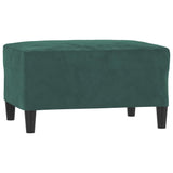 Ensemble de canapés 4 pcs avec coussins vert foncé velours