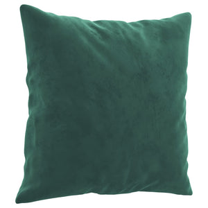 Ensemble de canapés 4 pcs avec coussins vert foncé velours