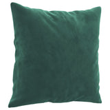 Ensemble de canapés 4 pcs avec coussins vert foncé velours