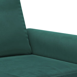Ensemble de canapés 4 pcs avec coussins vert foncé velours