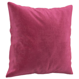 Ensemble de canapés 4 pcs avec coussins rouge bordeaux velours