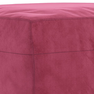 Ensemble de canapés 4 pcs avec coussins rouge bordeaux velours