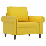 Ensemble de canapés 4 pcs avec coussins jaune velours