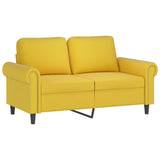 Ensemble de canapés 4 pcs avec coussins jaune velours