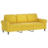 Ensemble de canapés 4 pcs avec coussins jaune velours