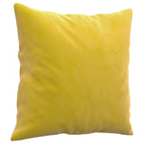 Ensemble de canapés 4 pcs avec coussins jaune velours