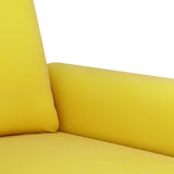 Ensemble de canapés 4 pcs avec coussins jaune velours