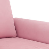 Ensemble de canapés 2 pcs avec coussins rose velours