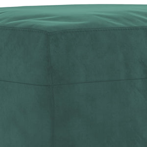Ensemble de canapés 3 pcs avec coussins vert foncé velours