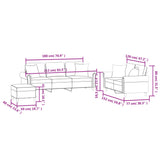 Ensemble de canapés 3 pcs avec coussins vert foncé velours