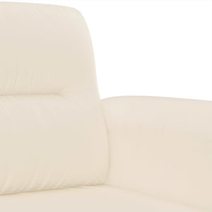 Ensemble de canapés 3 pcs avec coussins beige tissu microfibre