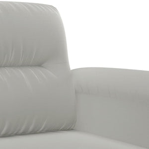 Ensemble de canapés 4 pcs coussins gris clair tissu microfibre