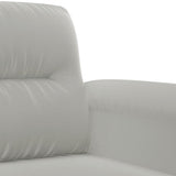 Ensemble de canapés 4 pcs coussins gris clair tissu microfibre