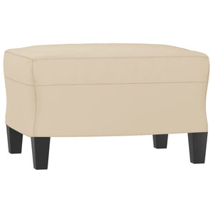 Ensemble de canapés 4 pcs avec coussins crème tissu microfibre