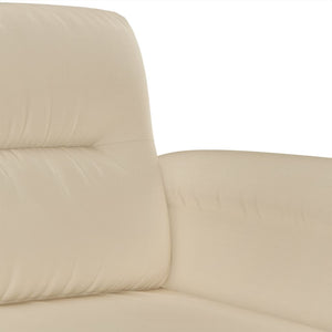 Ensemble de canapés 4 pcs avec coussins crème tissu microfibre