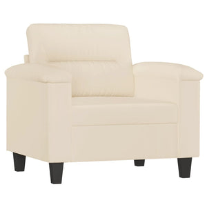 Ensemble de canapés 4 pcs avec coussins beige tissu microfibre