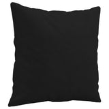 Ensemble de canapés 3 pcs avec coussins Noir Tissu microfibre